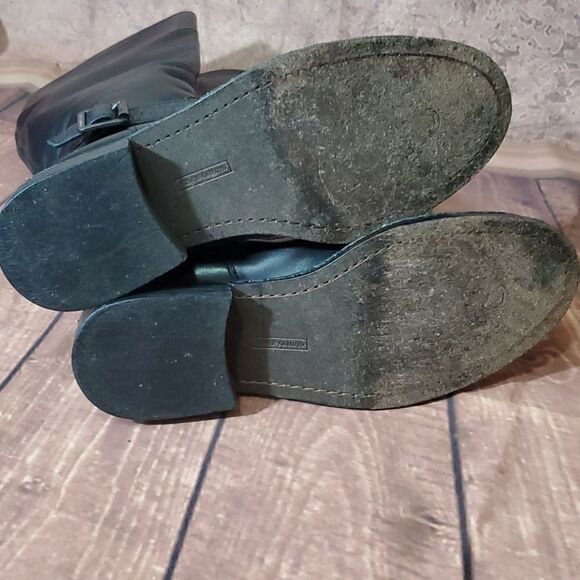 VINCE CAMUTO Black Leather Boots - Size 6 1/2 - Picture 10 of 11